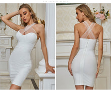 Load image into Gallery viewer, Adyce 2021 New Summer Women White Mini Club Bandage Dress Sexy Lace Sleeveless Bodycon Celebrity Runway Party Dresses Vestidos
