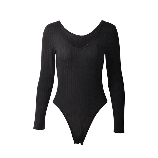 Autumn Winter Sexy Black off Shoulder Bodysuits Skinny Stretch Long Sleeve Bodysuit Women Shirt Chic Body mujer jumpsuits