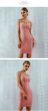 Load image into Gallery viewer, Adyce 2021 New Summer Pink Women Bandage Dress Sexy Spaghetti Strap Hollow Out Mini Celebrity Evening Party Club Bodycon Dresses
