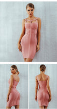 Load image into Gallery viewer, Adyce 2021 New Summer Pink Women Bandage Dress Sexy Spaghetti Strap Hollow Out Mini Celebrity Evening Party Club Bodycon Dresses
