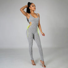 Load image into Gallery viewer, Active Women Yoga Jumpsuit Female One Piece Sports Pants Sexy Waist Hollow Workout Mujer Fitness Running Gym Sport Clothes
