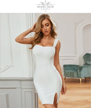 Load image into Gallery viewer, Adyce New Summer Women Spaghetti Strap Mini Bandage Dress Sexy Sleeveless Hollow Out White Club Celebrity Runway Party Dresses
