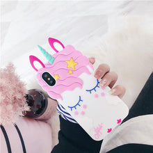 Load image into Gallery viewer, 3D Cartoon Unicorn Case Soft Silicone Cover
