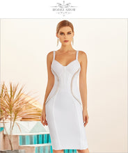 Load image into Gallery viewer, Adyce New Summer Women White Bodycon Bandage Dress Sexy Sleeveless Spaghetti Strap Hot Club Celebrity Evening Runway Party Dress
