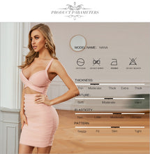 Load image into Gallery viewer, Adyce 2021 New Summer Women Spaghetti Strap V Neck Pink Bandage Dress Sexy Hollow Out Mini Club Celebrity Runway Party Dresses
