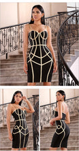 Load image into Gallery viewer, Adyce 2021 New Summer Bodycon Bandage Dress Women Sexy Spaghetti Strap Sleeveless Club Knee Length Celebrity Evening Party Dress
