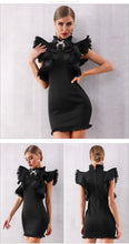 Load image into Gallery viewer, Adyce 2021 New Summer Women White Celebrity Runway Party Dress Vestidos Sexy Sleeveless Ruffles Tassel Black Bodycon Club Dress
