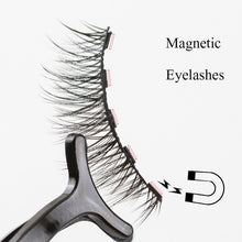 Load image into Gallery viewer, 5 Pairs/Set Magnetic Eyelashes False Lashes Repeated Use Eyelashes Waterproof Liquid Eyeliner With Tweezer Makeup Set
