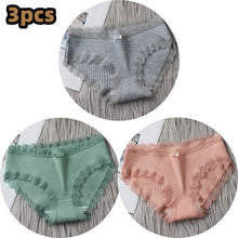 Load image into Gallery viewer, 3PCS/lot Cotton Panties Women Comfortable Underwears Sexy Middle-Waisted Underpants Female Lingerie Big Size Ladies Briefs
