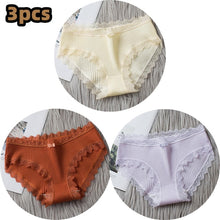 Load image into Gallery viewer, 3PCS/lot Cotton Panties Women Comfortable Underwears Sexy Middle-Waisted Underpants Female Lingerie Big Size Ladies Briefs
