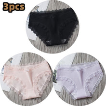 Load image into Gallery viewer, 3PCS/lot Cotton Panties Women Comfortable Underwears Sexy Middle-Waisted Underpants Female Lingerie Big Size Ladies Briefs
