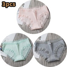 Load image into Gallery viewer, 3PCS/lot Cotton Panties Women Comfortable Underwears Sexy Middle-Waisted Underpants Female Lingerie Big Size Ladies Briefs
