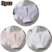 Load image into Gallery viewer, 3PCS/lot Cotton Panties Women Comfortable Underwears Sexy Middle-Waisted Underpants Female Lingerie Big Size Ladies Briefs
