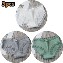 Load image into Gallery viewer, 3PCS/lot Cotton Panties Women Comfortable Underwears Sexy Middle-Waisted Underpants Female Lingerie Big Size Ladies Briefs
