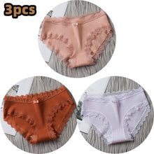 Load image into Gallery viewer, 3PCS/lot Cotton Panties Women Comfortable Underwears Sexy Middle-Waisted Underpants Female Lingerie Big Size Ladies Briefs
