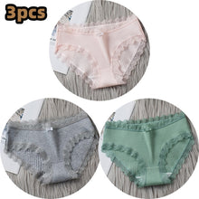 Load image into Gallery viewer, 3PCS/lot Cotton Panties Women Comfortable Underwears Sexy Middle-Waisted Underpants Female Lingerie Big Size Ladies Briefs
