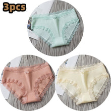 Load image into Gallery viewer, 3PCS/lot Cotton Panties Women Comfortable Underwears Sexy Middle-Waisted Underpants Female Lingerie Big Size Ladies Briefs
