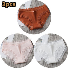 Load image into Gallery viewer, 3PCS/lot Cotton Panties Women Comfortable Underwears Sexy Middle-Waisted Underpants Female Lingerie Big Size Ladies Briefs
