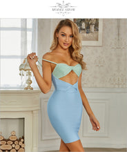 Load image into Gallery viewer, Adyce 2021 New Arrival Women Spaghetti Strap Hollow Out Mini Bodycon Bandage Dress Sexy Sleeveless Club Celebrity Party Dresses
