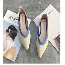 Load image into Gallery viewer, 2021 Women&#39;s Flat Shoes Ballet Shoes Breathable Knit Pointed Shoes Moccasin Mixed Color Women&#39;s Soft Shoes Women Zapatos De
