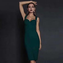 Load image into Gallery viewer, Adyce 2021 New Summer Green Bandage Dress Women Sexy Sleeveless Spaghetti Strap Red Club Celebrity Evening Party Dress Vestidos
