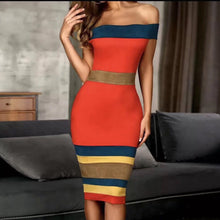 Load image into Gallery viewer, Adyce 2021 New Summer Bandage Dress Women Vestidos Sexy Slash Neck Short Sleeve Off Shoulder Club Celebrity Evening Party Dress
