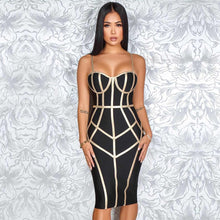 Load image into Gallery viewer, Adyce 2021 New Summer Bodycon Bandage Dress Women Sexy Spaghetti Strap Sleeveless Club Knee Length Celebrity Evening Party Dress
