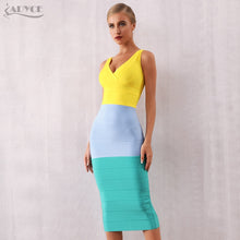 Load image into Gallery viewer, Adyce New Summer Women Bodycon Bandage Dress 2021 Sexy V Neck Sleeveless Tank Club Dress Celebrity Evening Party Dress Vestidos
