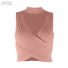 Load image into Gallery viewer, Adyce 2021 New Summer Women White Fashion Striped Tops Sexy Tank Sleeveless V Neck Black Tops Club Celebrity Runway Party Tops
