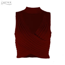 Load image into Gallery viewer, Adyce 2021 New Summer Women White Fashion Striped Tops Sexy Tank Sleeveless V Neck Black Tops Club Celebrity Runway Party Tops
