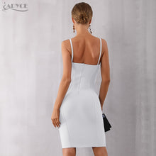 Load image into Gallery viewer, Adyce 2021 New Summer White Bodycon Bandage Dress Women Sexy Spaghetti Strap Strapless Knee Length Celebrity Evening Party Dress
