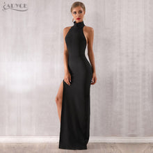 Load image into Gallery viewer, Adyce 2021 New Summer Black Bandage Dress Sexy Sleeveless Halter Hollow Out Maxi Club Dress Celebrity Evening Runway Party Dress
