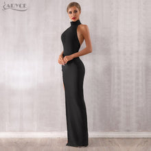 Load image into Gallery viewer, Adyce 2021 New Summer Black Bandage Dress Sexy Sleeveless Halter Hollow Out Maxi Club Dress Celebrity Evening Runway Party Dress
