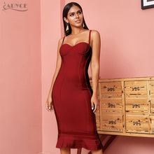 Load image into Gallery viewer, ADYCE 2021 New Summer Women Bodycon Bandage Dress Sexy Spaghetti Strap Sleeveless Mermaid Club Dress Midi Celebrity Party Dress
