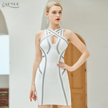 Load image into Gallery viewer, Adyce 2021 New Summer Women Bandage Dress Vestido Sexy Black White Off Shoulder Tank Bodycon Club Celebrity Runway Party Dress
