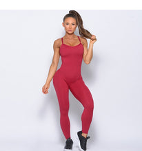 Load image into Gallery viewer, 2021 Seamless Yoga Set Knitting Gym Clothes Fitness Jumpsuits for Women Backless Sleeveless Gym set workout clothes for women
