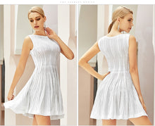 Load image into Gallery viewer, Adyce Summer Women White Sleeveless Casual Bodycon Dress 2021 New Sexy Tank O Neck Fit and Flare Celebrity Runway Party Dresses
