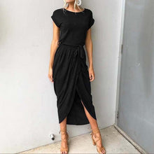 Load image into Gallery viewer, 2021 Long Party Dress Plus Size Summer Short Sleeve Elegant Maxi Dress Women Loose Casual Robe Femme Sundress Female XXL XXXL
