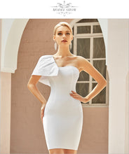 Load image into Gallery viewer, Adyce 2021 New Summer White One Shoulder Club Bodycon Bandage Dress Women Sexy Strapless Celebrity Evening Runway Party Dresses
