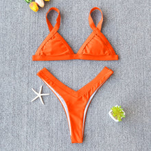 Load image into Gallery viewer, Bikini 2021 Solid Swimsuit Women Swimwear Push Up Bikini Set Patchwork Biquini Brazilian Summer Beach Bathing Suit Swim Wear
