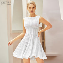 Load image into Gallery viewer, Adyce Summer Women White Sleeveless Casual Bodycon Dress 2021 New Sexy Tank O Neck Fit and Flare Celebrity Runway Party Dresses
