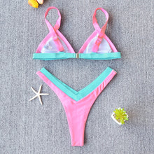 Load image into Gallery viewer, Bikini 2021 Solid Swimsuit Women Swimwear Push Up Bikini Set Patchwork Biquini Brazilian Summer Beach Bathing Suit Swim Wear
