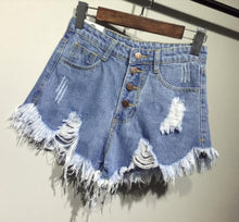 Load image into Gallery viewer, 2021 new arrival casual summer hot sale denim women shorts high waists fur-lined leg-openings Plus size sexy short Jeans
