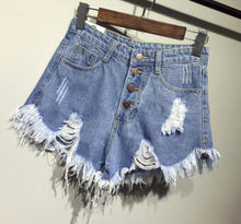 Load image into Gallery viewer, 2021 new arrival casual summer hot sale denim women shorts high waists fur-lined leg-openings Plus size sexy short Jeans
