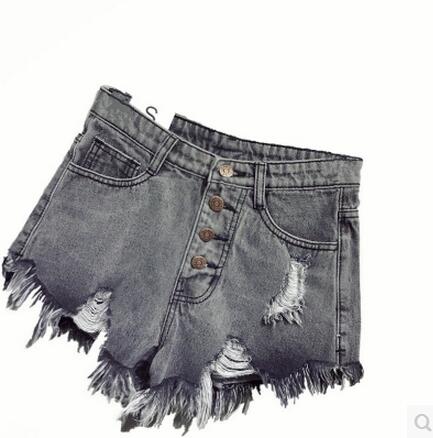 2021 new arrival casual summer hot sale denim women shorts high waists fur-lined leg-openings Plus size sexy short Jeans