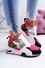 Load image into Gallery viewer, 2021 Spring Lace-Up Platform Sports Shoes for Women Breathable Ladies Sneakers Leopard Print Faux Fur Sneakers Women&#39;s Casual Shoes
