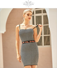 Load image into Gallery viewer, Adyce Summer Women&#39;s Club Spaghetti Strap Bandage Dress 2021 New Sexy Sleeveless Mini Patchwork Celebrity Evening Party Dresses
