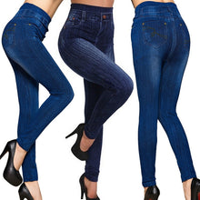 Load image into Gallery viewer, 2021 New Women Elastic Jean Leggings Pants High Waist Slim Push Up Seamless Pencil Pants Denim Casual Pants
