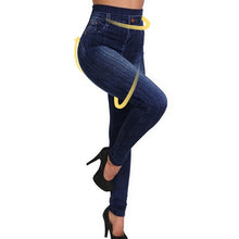 Load image into Gallery viewer, 2021 New Women Elastic Jean Leggings Pants High Waist Slim Push Up Seamless Pencil Pants Denim Casual Pants
