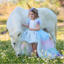 Load image into Gallery viewer, ALSAS Unicorn Dress with Long Tail + Wings Wig Hairband
